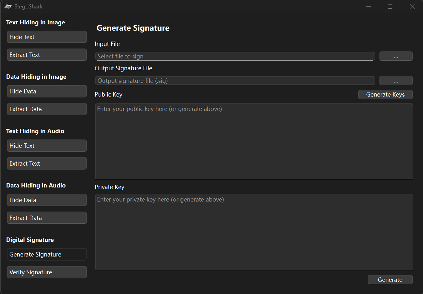 Generate Digital Signature