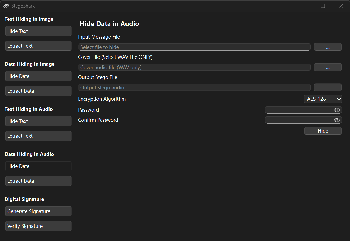 Hide Data in Audio