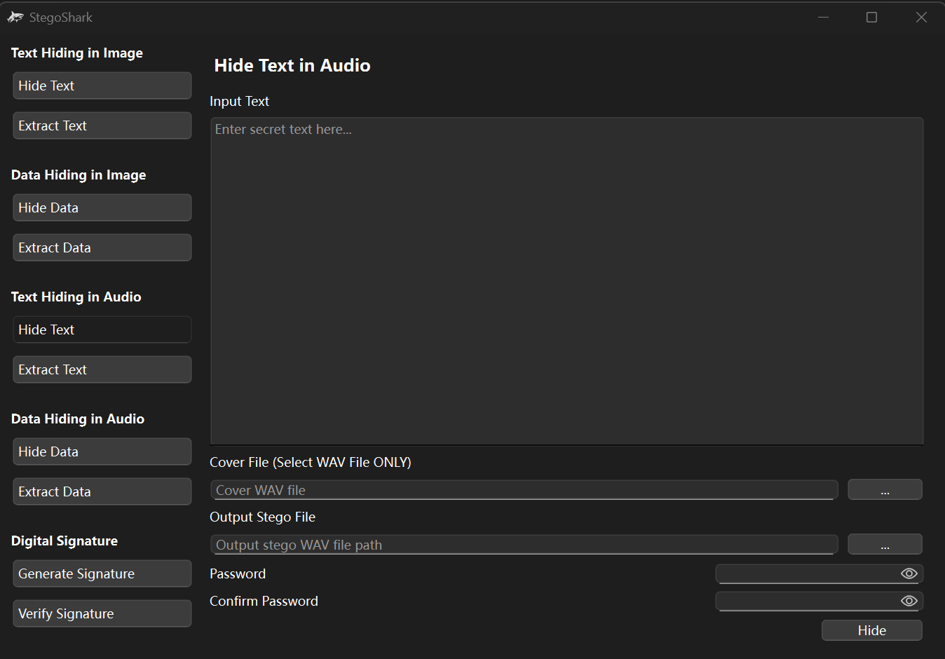 Hide Text in Audio