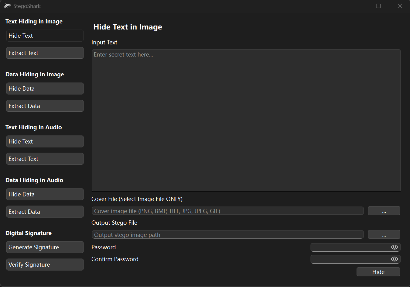 Hide Text in Image